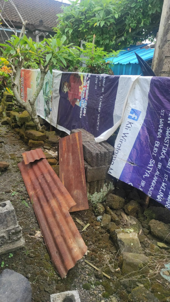 Tembok Penyengker Roboh di Banjar Lebah Pangkung, Desa Mengwi, Kecamatan Mengwi Tanggal 31 Jan 2023